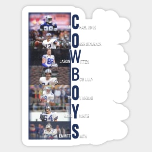 Cowboys, Michael, Irvin, Roger, Staubach Sticker